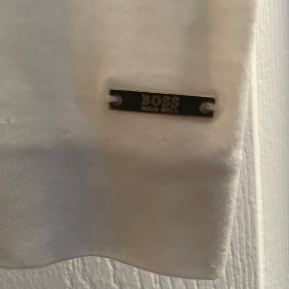 Hugo Boss Slim Fit Striped Men's Shirt - White and Gray - Picture 4 of 4